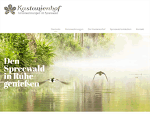 Tablet Screenshot of kastanienhof-spreewald.de